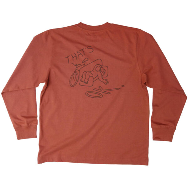 That's Ok Sofa Time Heavy OS L/S T-Shirt - heritage brown - Image 2