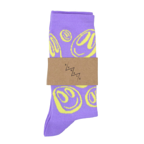 I Draw On Bikes Smiley Socks - violet dream - Image 3