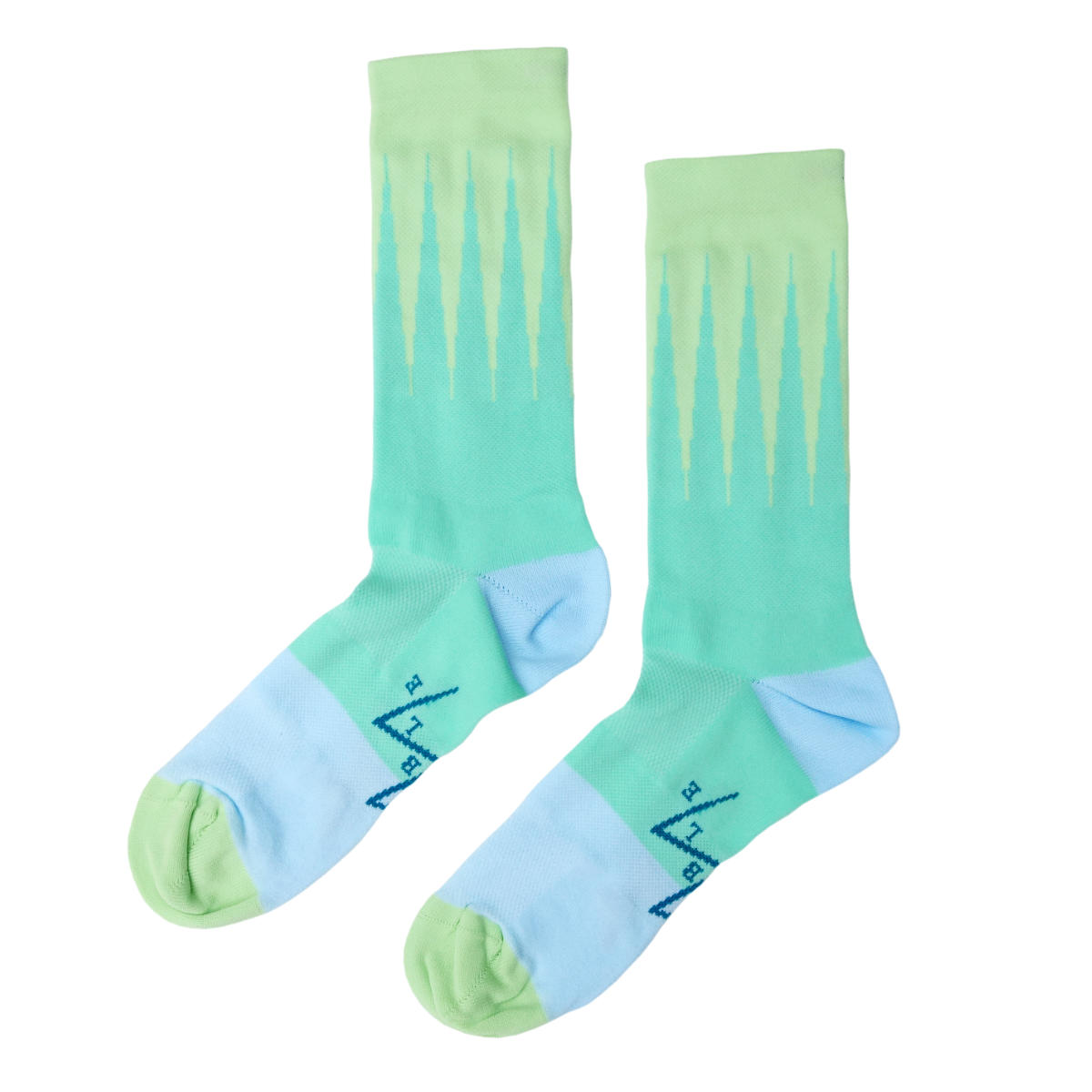 Prong Rock Socks - lime / mint