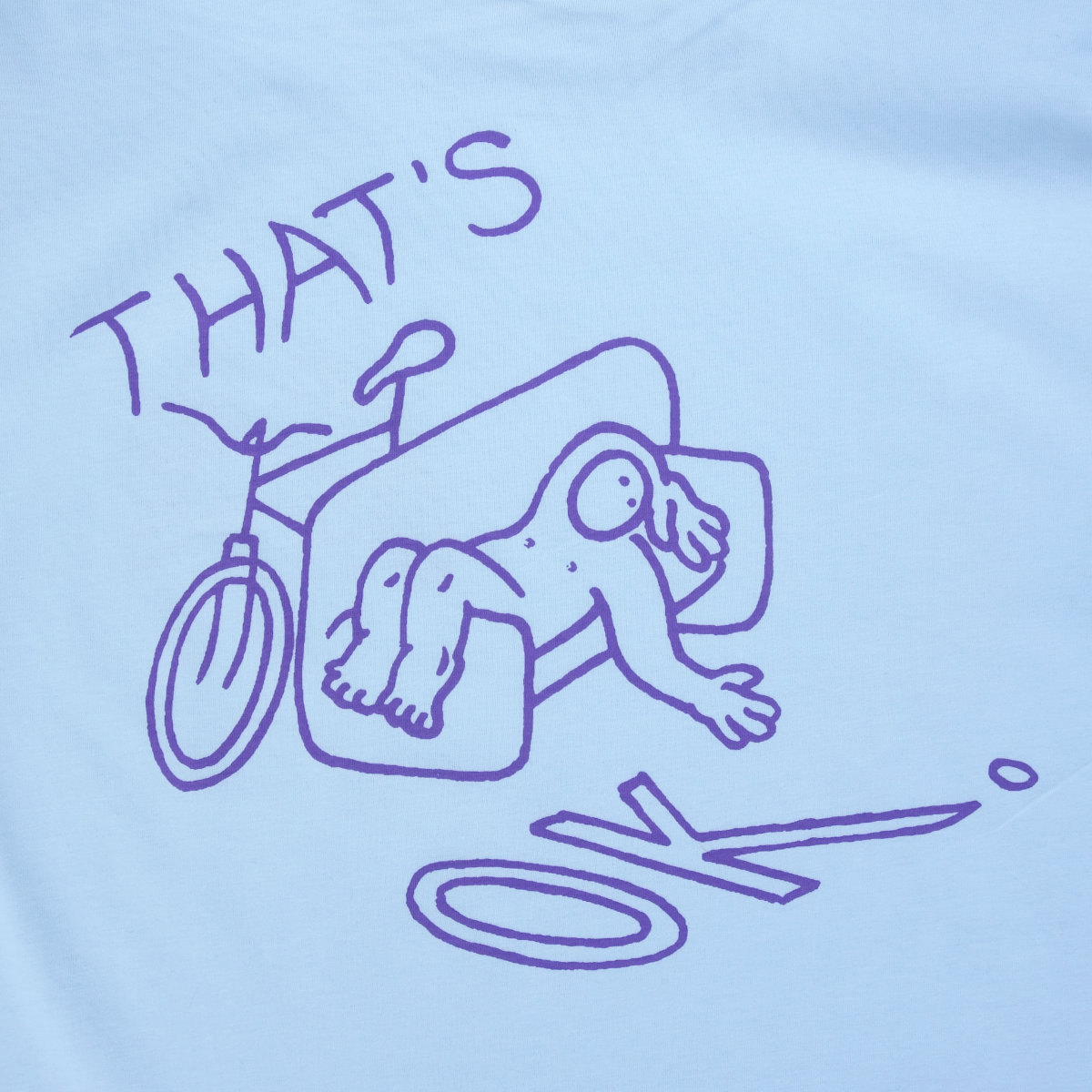 That's Ok Sofa Time T-Shirt - blue ice - Image 3